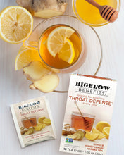 Load image into Gallery viewer, Bigelow Benefits | Throat Defense™ Ginger Honey Lemon Herbal Tea
