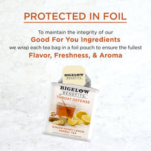 Load image into Gallery viewer, Bigelow Benefits | Throat Defense™ Ginger Honey Lemon Herbal Tea