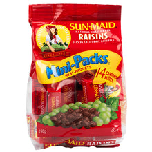 Load image into Gallery viewer, SUN-MAID Raisins | Mini Pack - 168 Boxes (12 Bags x 14 boxes x 14 g)