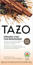 Load image into Gallery viewer, TAZO | Organic Chai Black Tea Bags - 20 Count
