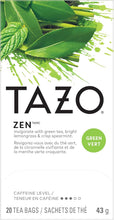 Load image into Gallery viewer, TAZO | Zen Green Tea Bags - 20 Count