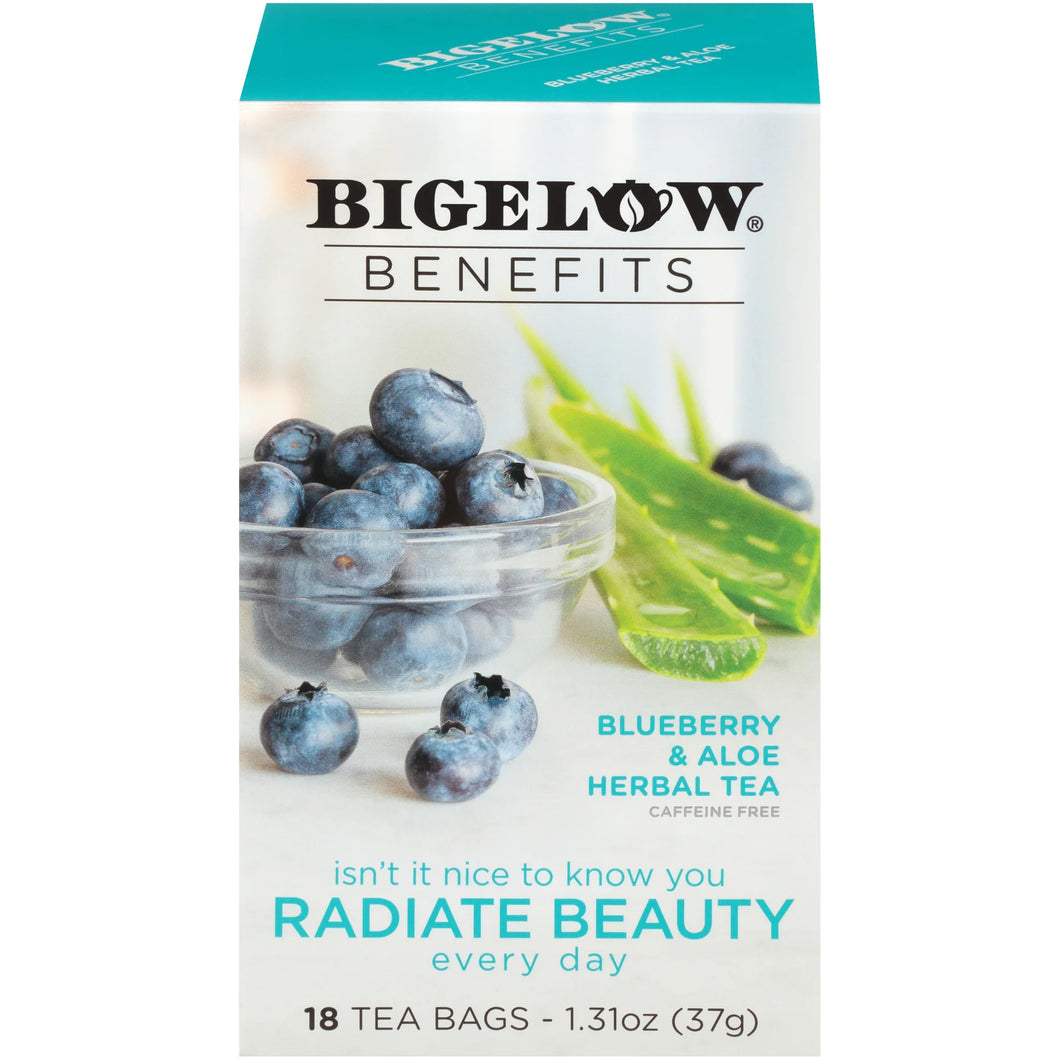 Bigelow Benefits | Radiate Beauty Blueberry and Aloe Herbal Tea