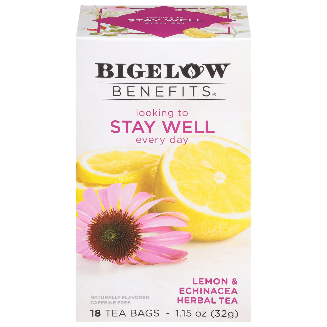 Bigelow Benefits | Stay Well Lemon and Echinacea Herbal Tea