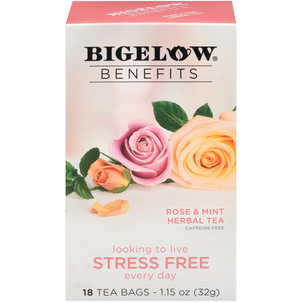 Bigelow Benefits | Stress Free Rose and Mint Herbal Tea