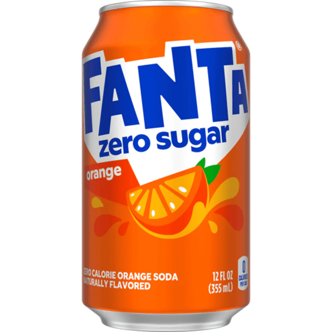 Fanta | Orange Zero Sugar - Cans 355ml (12oz)
