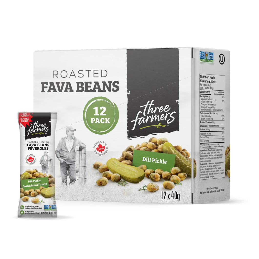 three farmers | Roasted Fava Bean Dill Pickle - 12 x 40g