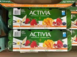 Yogurt | Activia Lactose Free Variety - 24 × 100 g