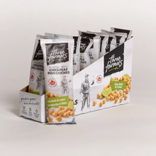 Load image into Gallery viewer, three farmers | Roasted Chickpeas Sea Salt &amp; Lime - 12 x 40g
