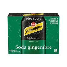 Load image into Gallery viewer, Schweppes | Ginger Ale Zero- 355 mL (12oz)
