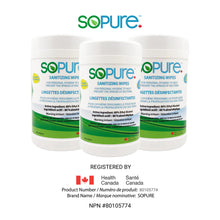 Load image into Gallery viewer, SoPure 80% Hand Sanitizer Wipes | Unscented - 100 count

