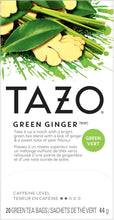 Load image into Gallery viewer, TAZO | Green Ginger Tea Bags - 20 Count
