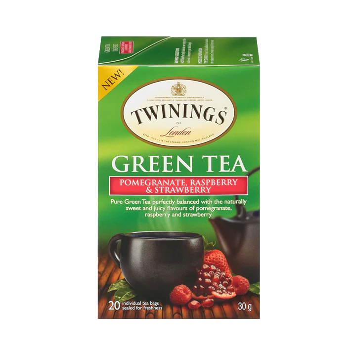 Twinings Tea | Pure Green Tea with Pomegranate, Raspberry & Strawberry