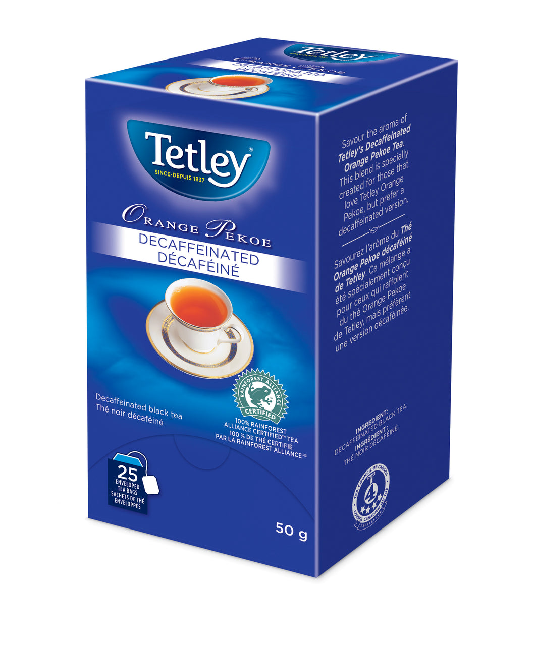 Tetley Tea Orange Pekoe Decaffeinated - 25