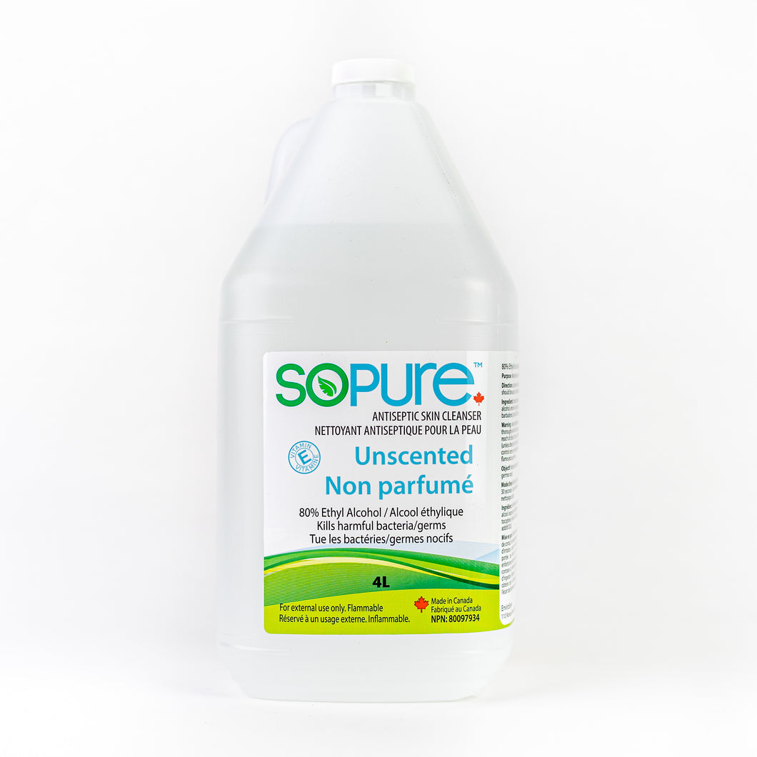 SoPure 80% Hand Sanitizer - 4L - Unscented