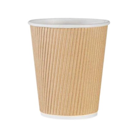 Disposable Paper Cups - Ripple Double Wall - 10oz Single Pack Sleeve