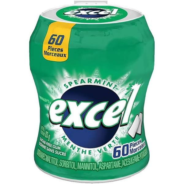 Excel Sugar-Free Spearmint Gum - 60 Pieces