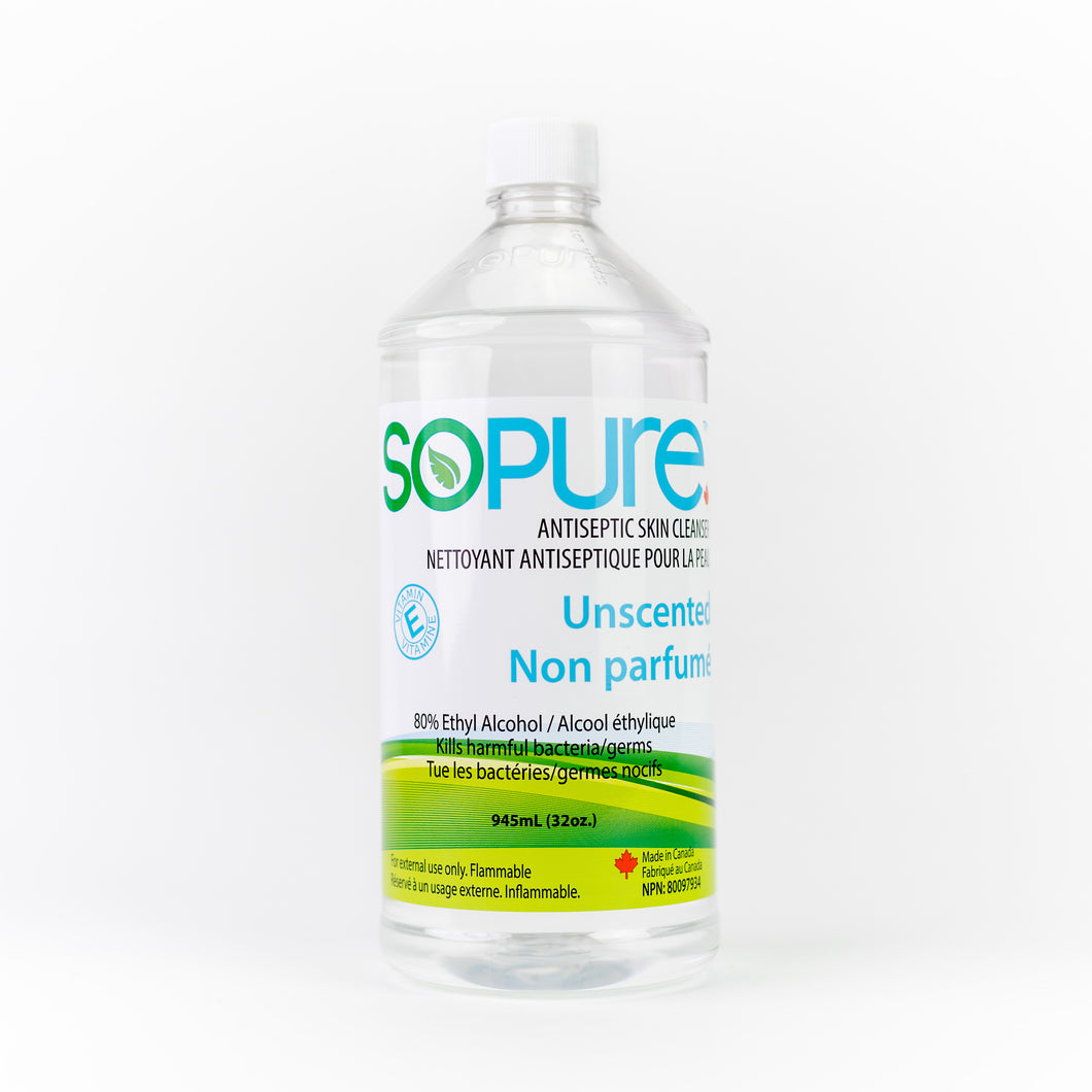 SoPure 80% Hand Sanitizer - 32oz (946ml) - Unscented