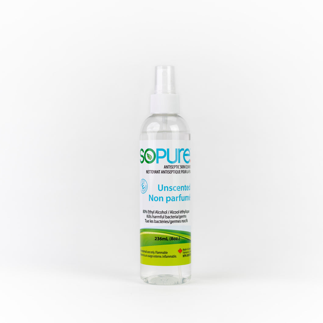 SoPure 80% Hand Sanitizer - 8oz (236ml) - Unscented