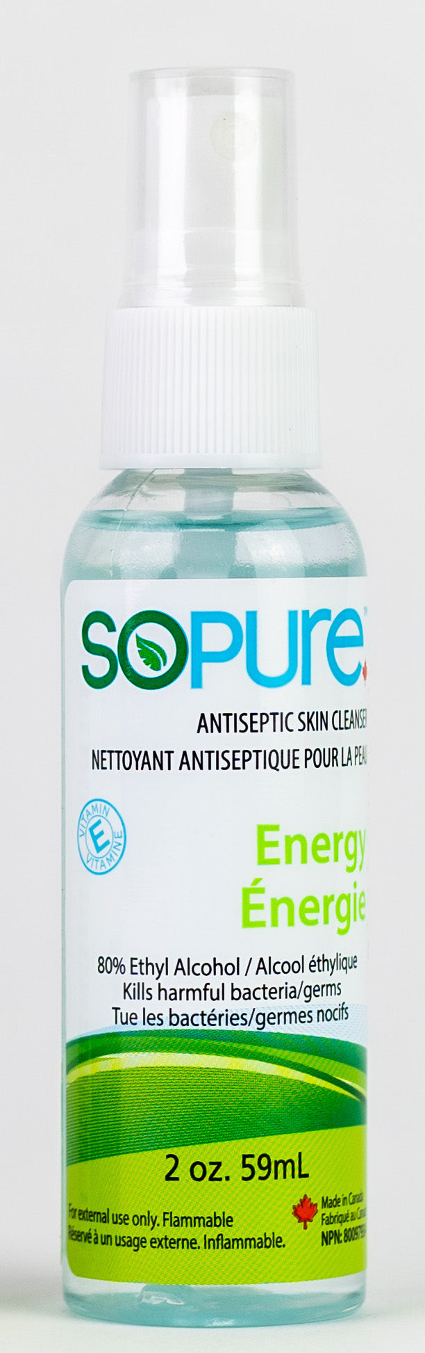 SoPure 80% Hand Sanitizer - 2oz (59ml) - Energy