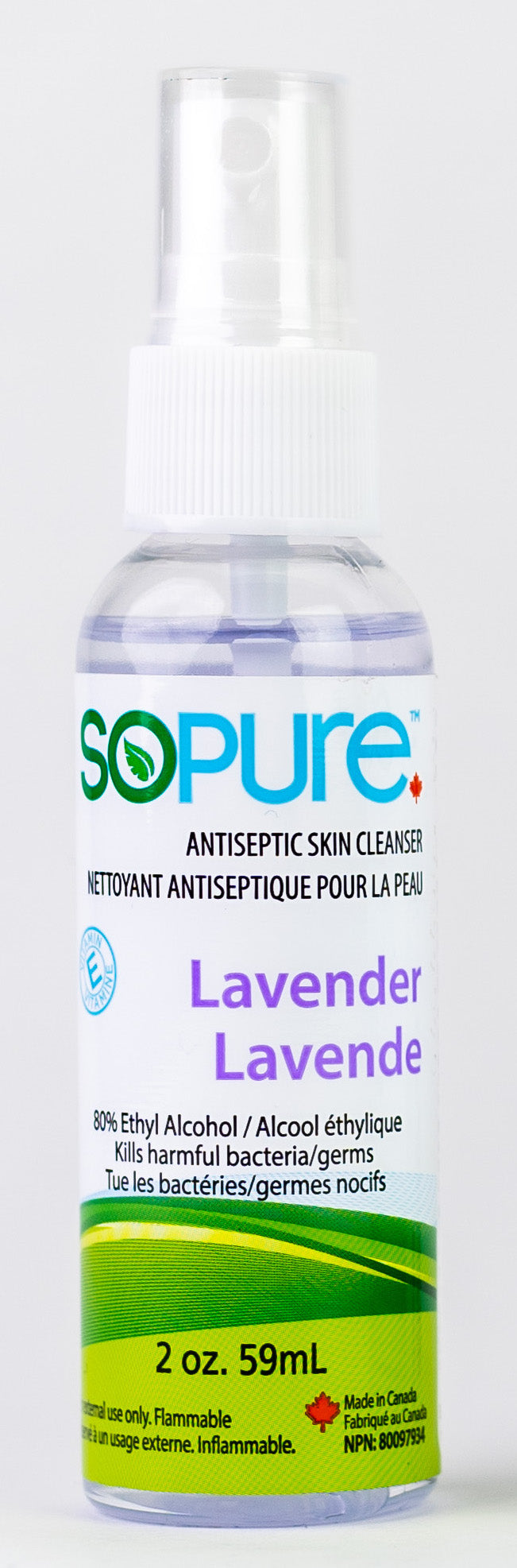 SoPure 80% Hand Sanitizer - 2oz (59ml) - Lavender