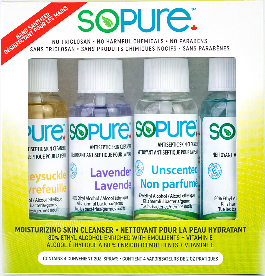 SoPure 80% Hand Sanitizers - 4 Pack