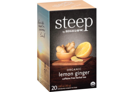 Steep by Bigelow | Organic Lemon Ginger Herbal Tea - 20