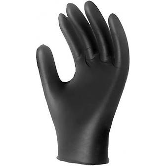 Black Nitrile Gloves - S
