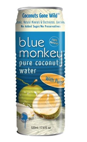 Blue Monkey Coconut Water With Pulp - 520ml (17.6oz)