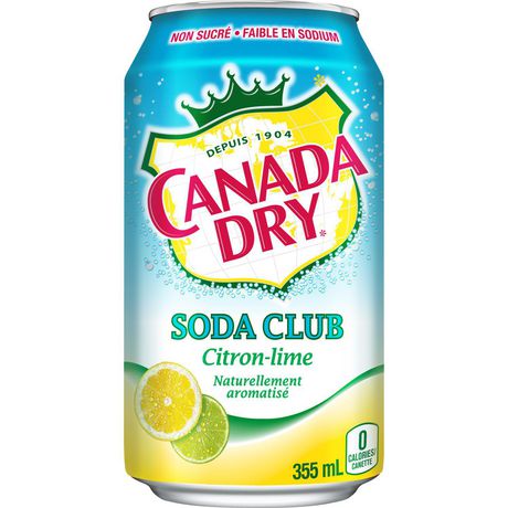 Canada Dry Club Soda Lemon Lime - 355ml (12oz)