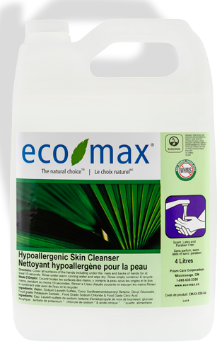 eco-max Commercial Grade Natural Hand & Body Wash: Hypoallergenic - 4L