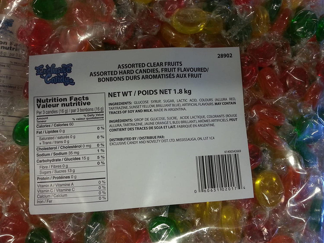 Exclusive Candy Assorted Clear Fruits