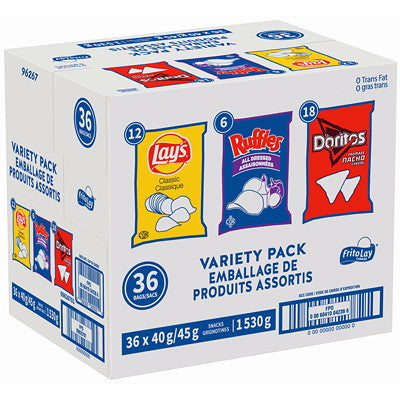 FritoLay Variety (Lays, Ruffles & Doritos) - 40g-45g