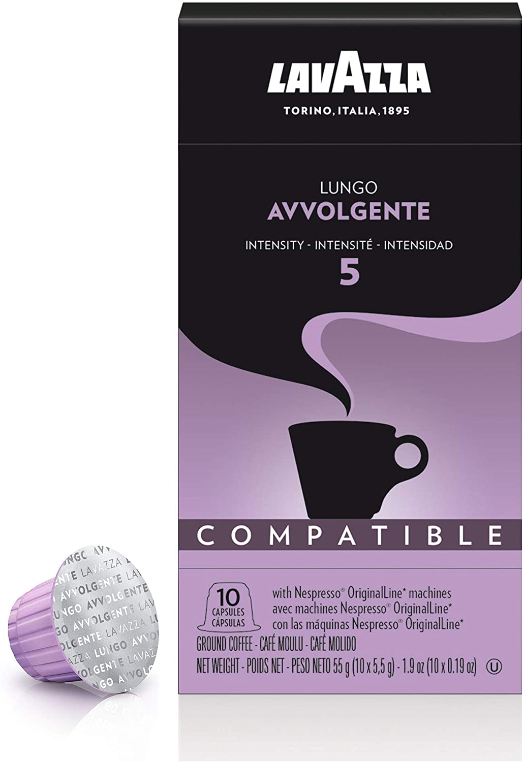 Lavazza Lungo Avvolgente - Nespresso Compatible Capsules