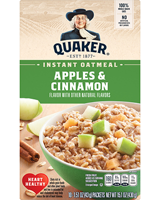 Quaker Instant Oatmeal Apple Cinnamon -8 x 33g