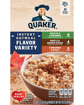 Quaker Instant Oatmeal Variety - 8 pack