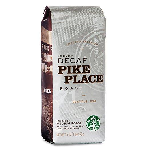 Starbucks Decaffeinated Pike Place Whole Bean - 1lb